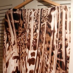 New York & Co Animal Print Skirt Sze M
